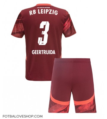 RB Leipzig Lutsharel Geertruida #3 Dětské Venkovní Dres 2024-25 Krátký Rukáv (+ trenýrky)